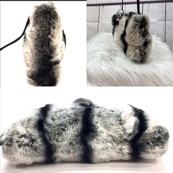P A O L A by P D L : Fur & Italian Leather Handbag - Picture 6 of 8